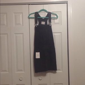 NWT Black Asos Denim Overall Dress, US Size 8